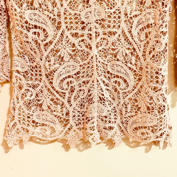 ❌SOLD❌ ADIVA Blush Crochet Lace 3/4 Top NWOT - Picture 5 of 7